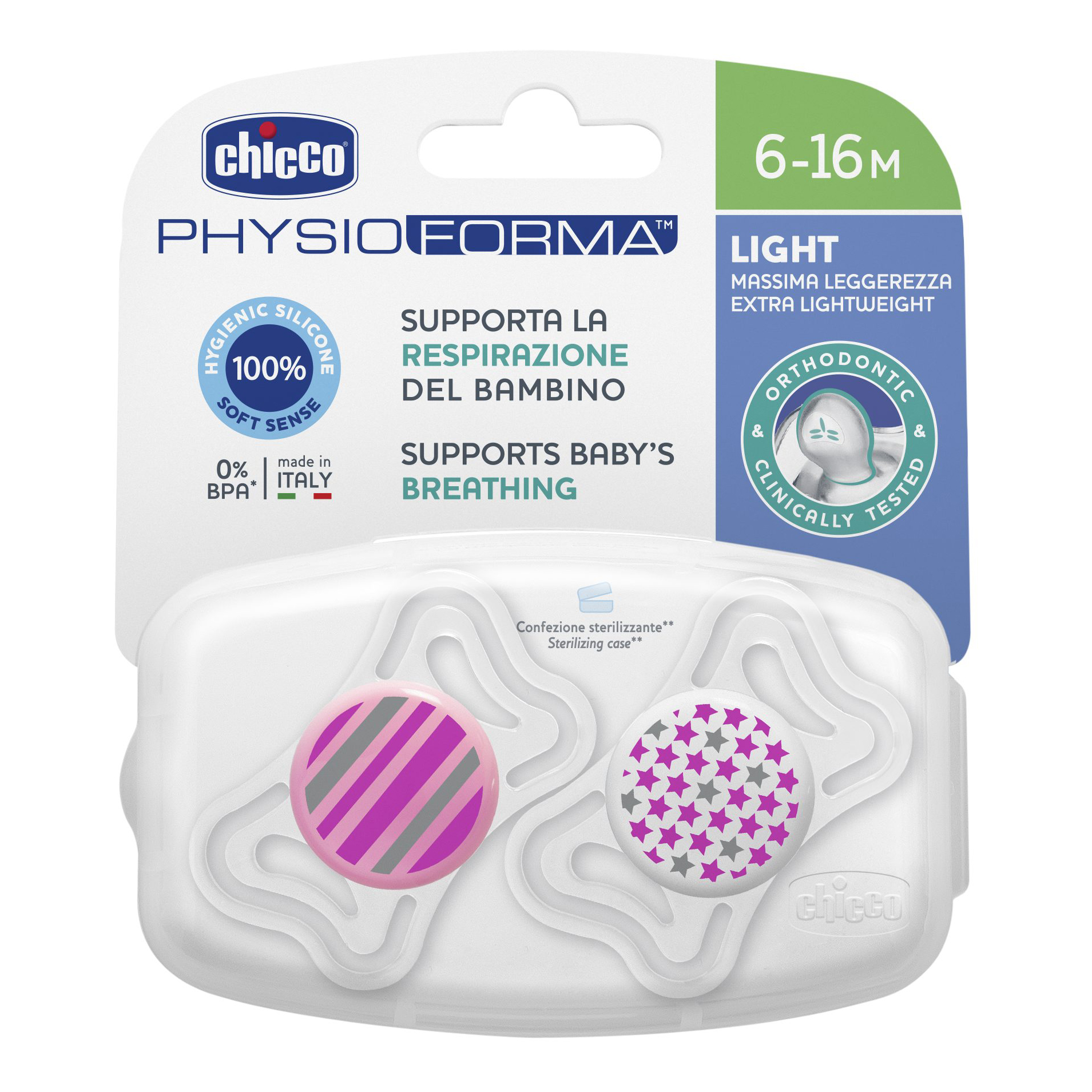 Chicco Succhietto light Girl Silicone 6m2pezzi