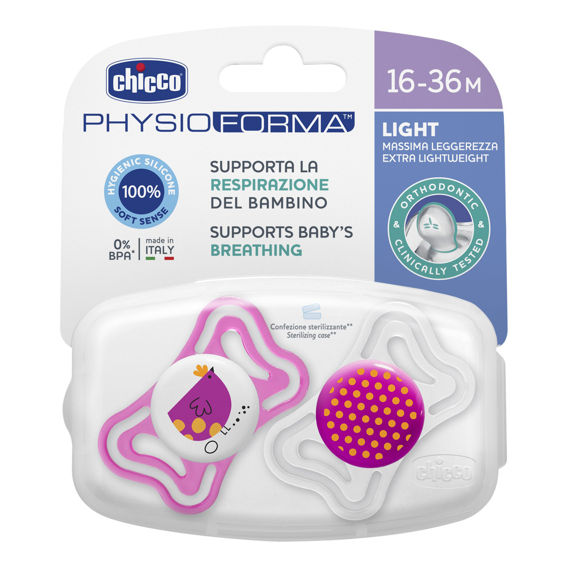 Chicco Succhietto light Girl Silicone 16m2pezzi