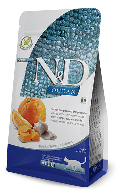 N&amp;d ocean cat pumpkin herring &amp; orange adult 300 g