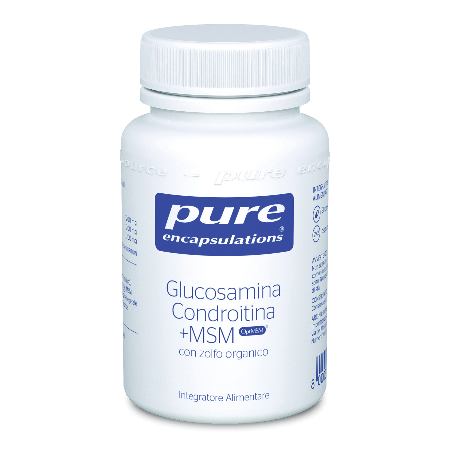 Pure encapsulations glucosamina condroitina + msm 30 capsule