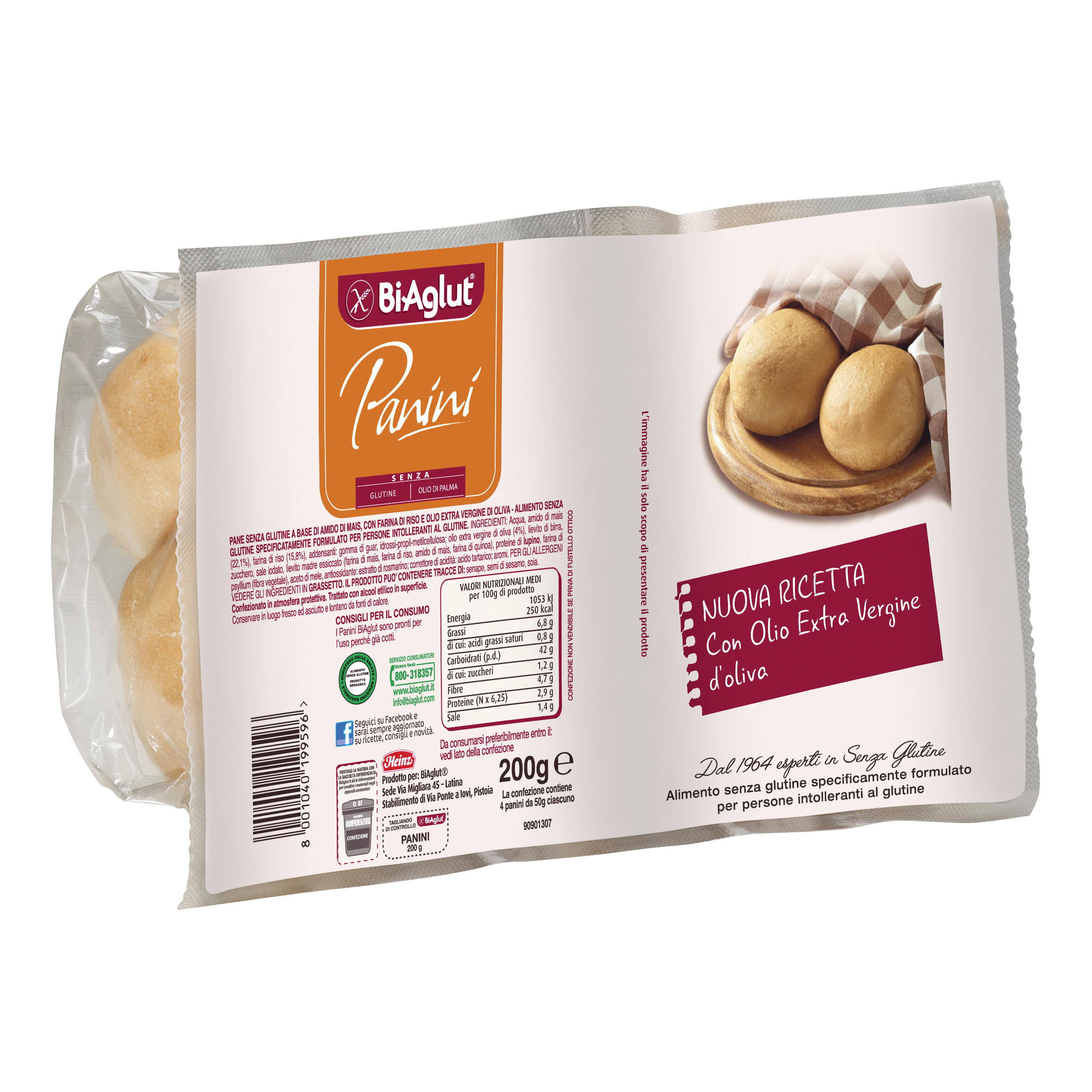 Biaglut pane soffice panini 4 x 50 g