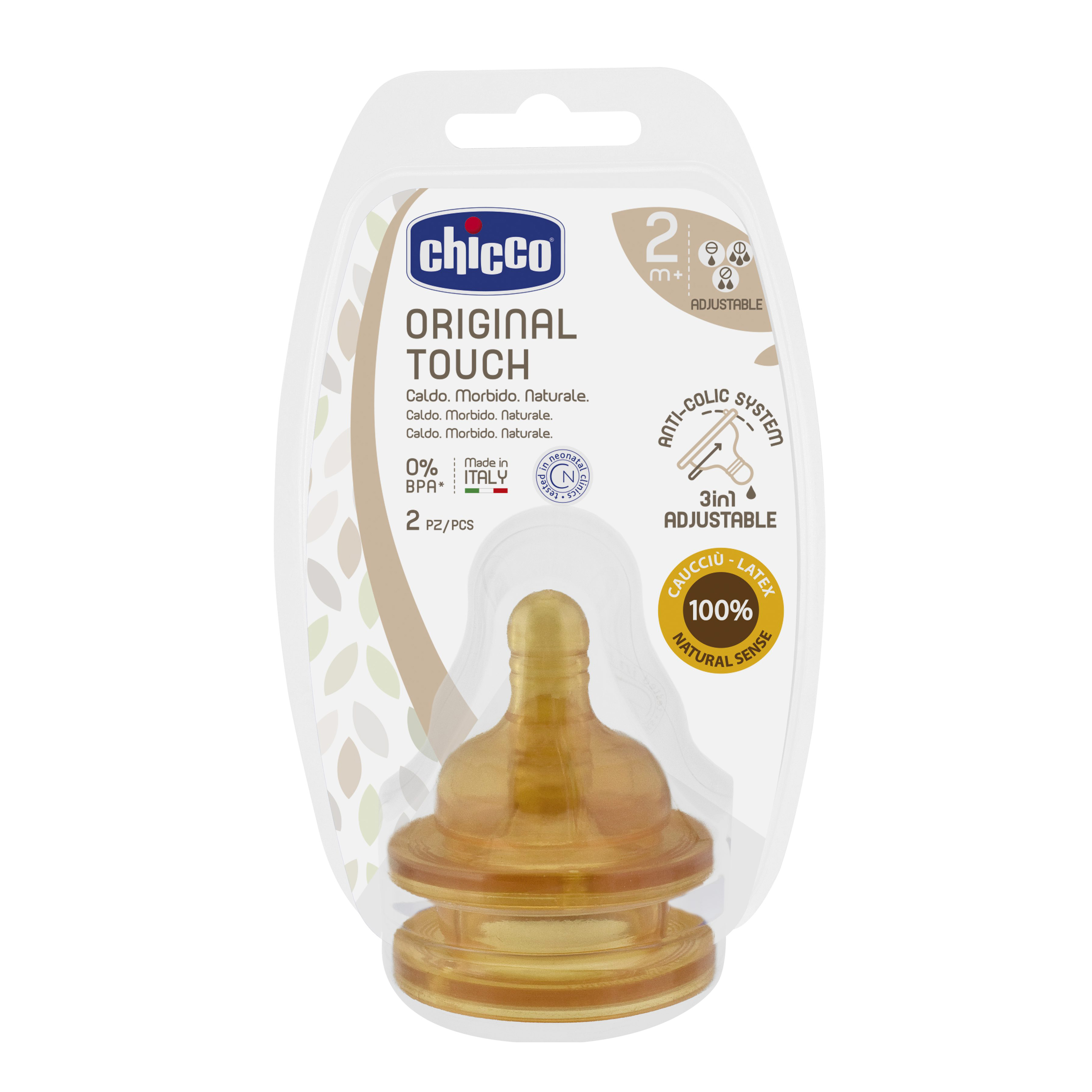 Chicco Original Touch Tettarella in Caucciù 2 pezzi