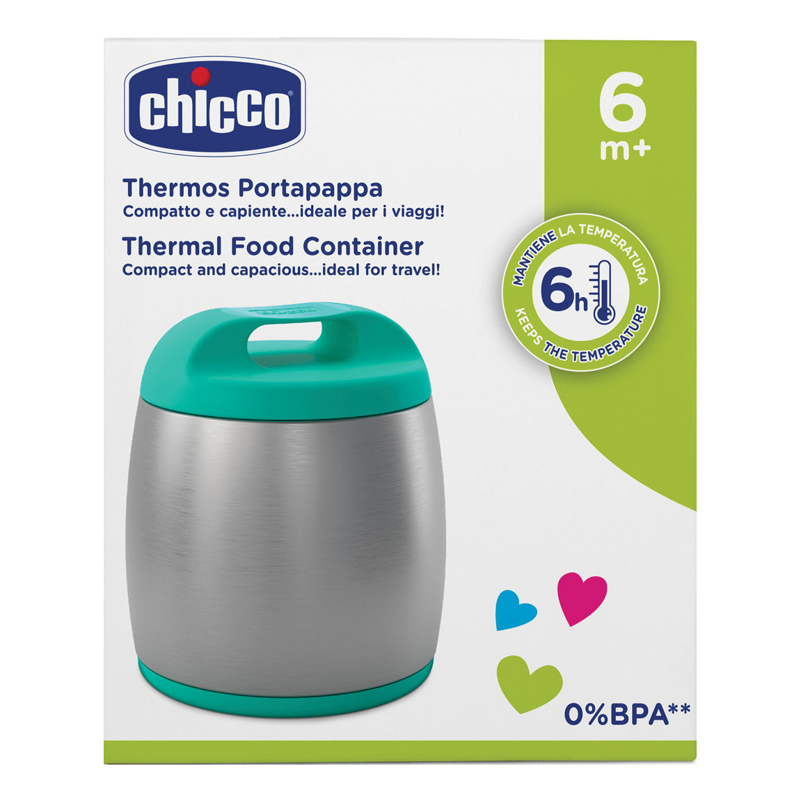 Chicco thermos portapappa azzurro 6m+