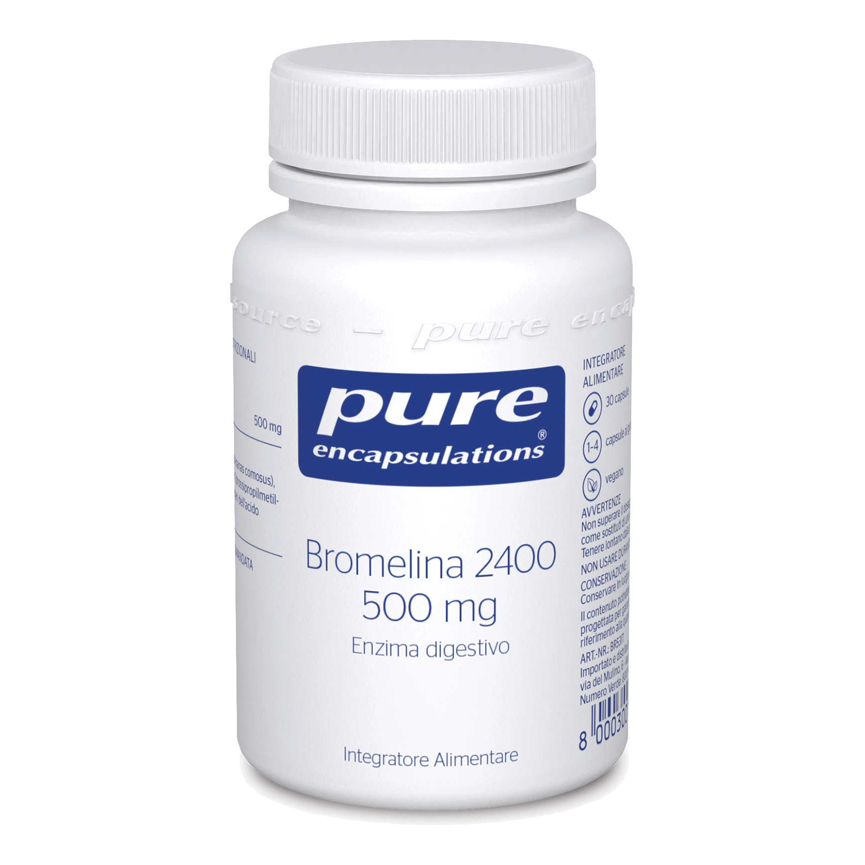 Pure encapsulations bromelina 30 capsule