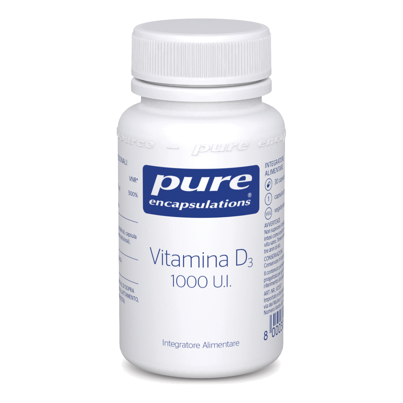 Pure encapsulations vitamina d3 30 capsule