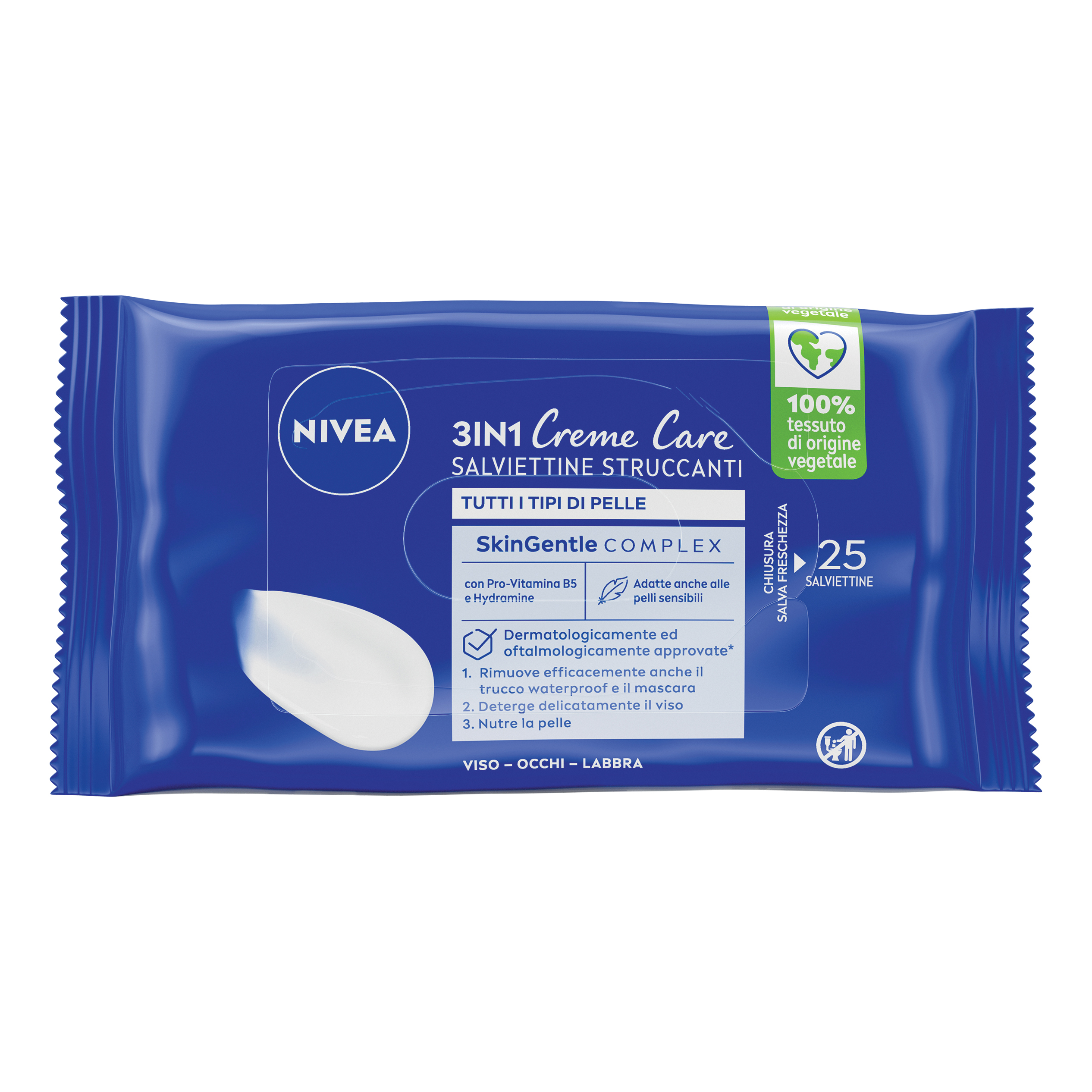Nivea creme care salviettine struccanti viso 25 pezzi