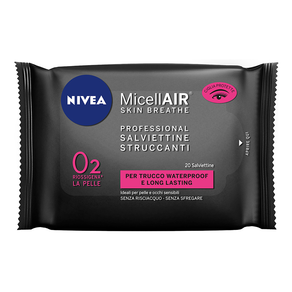 Nivea micellair professional salviettine struccanti 20 pezzi
