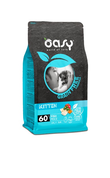 Oasy Gatto Grain Free Kitten Pesce 7,5 Kg
