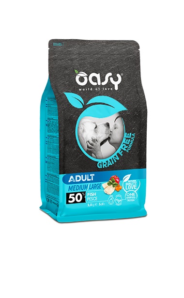 Oasy Cane Grain Free Adulto Medium&amp;Large Pesce 12 Kg