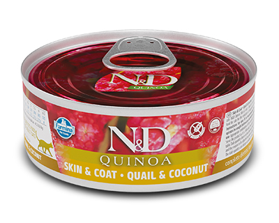 N&amp;d cat quinoa skin &amp; coat quail &amp; coconut 80 g