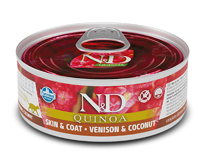 N&amp;d cat quinoa skin &amp; coat venison &amp; coconut 80 g
