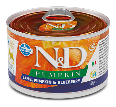 N&amp;d dog lamb &amp; pumpkin &amp; blueberry mini 140 g