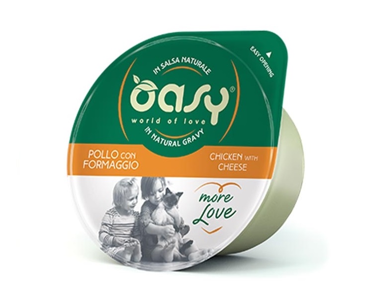 Oasy Gatto More Love In Cup Adulto Pollo & Formaggio 70 Gr