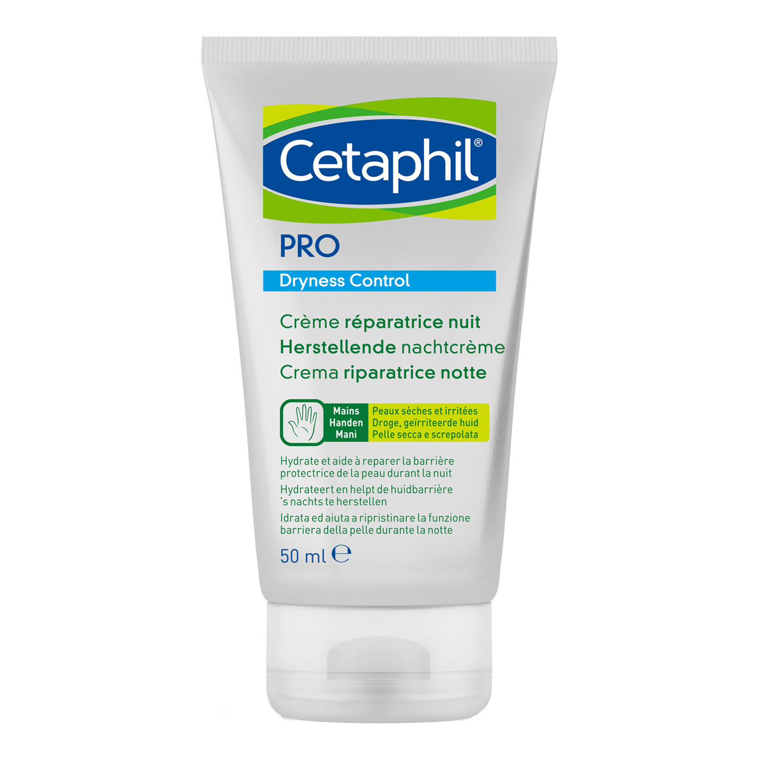 Cetaphil Pro Dryness Control Crema Riparatrice Mani Notte 50 ml
