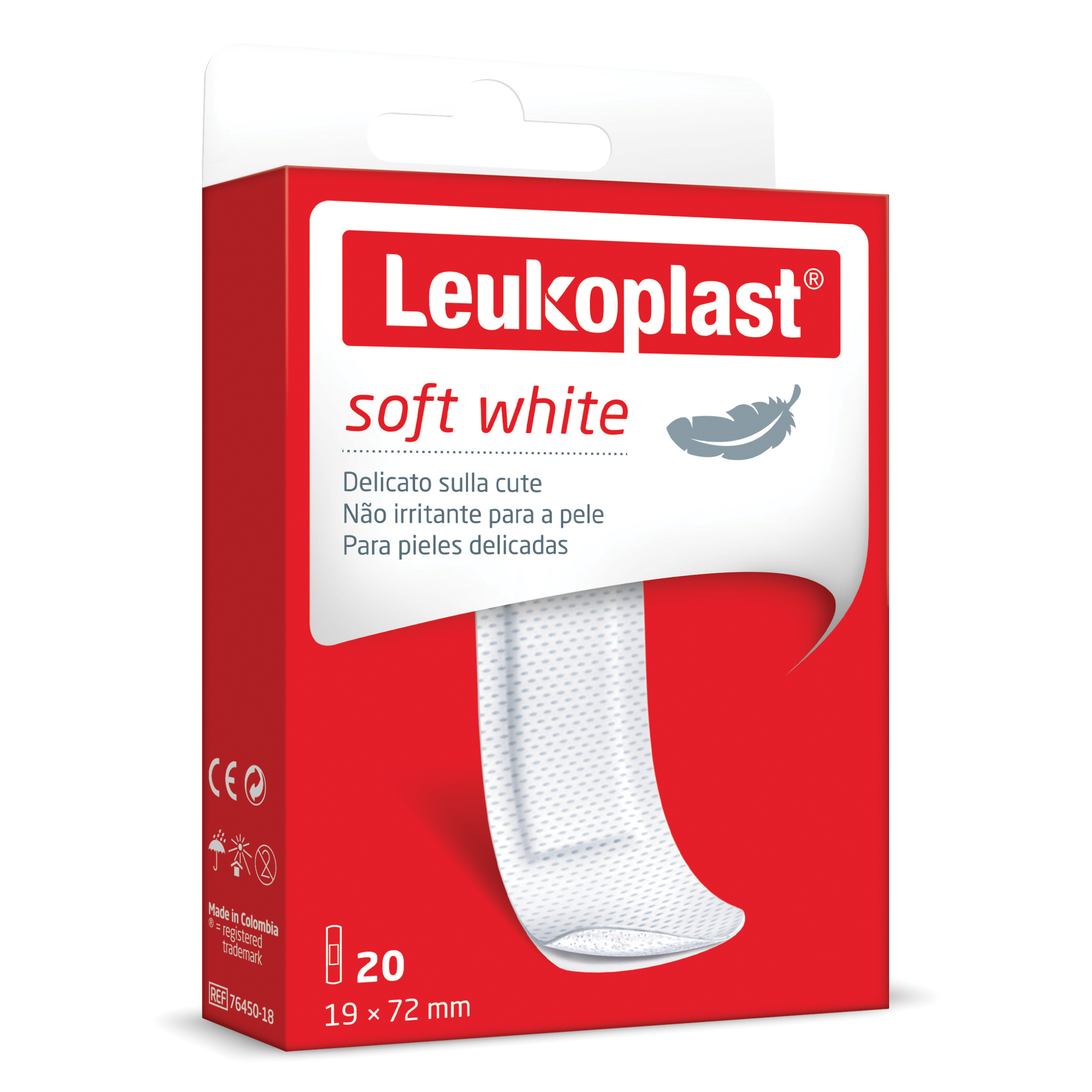 Leukoplast soft white 72x19 20 pezzi