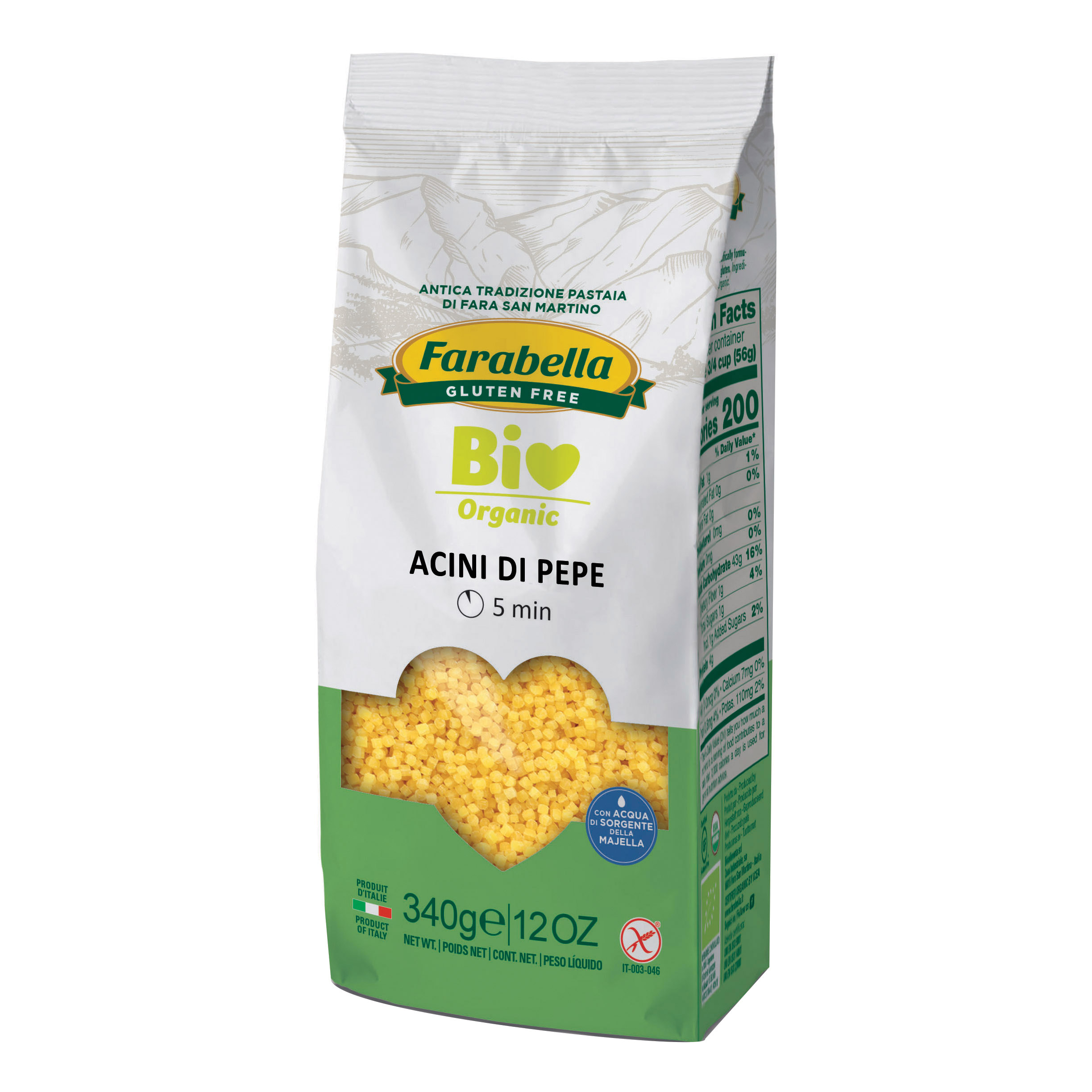 Farabella bio acini di pepe mais-riso 340 g