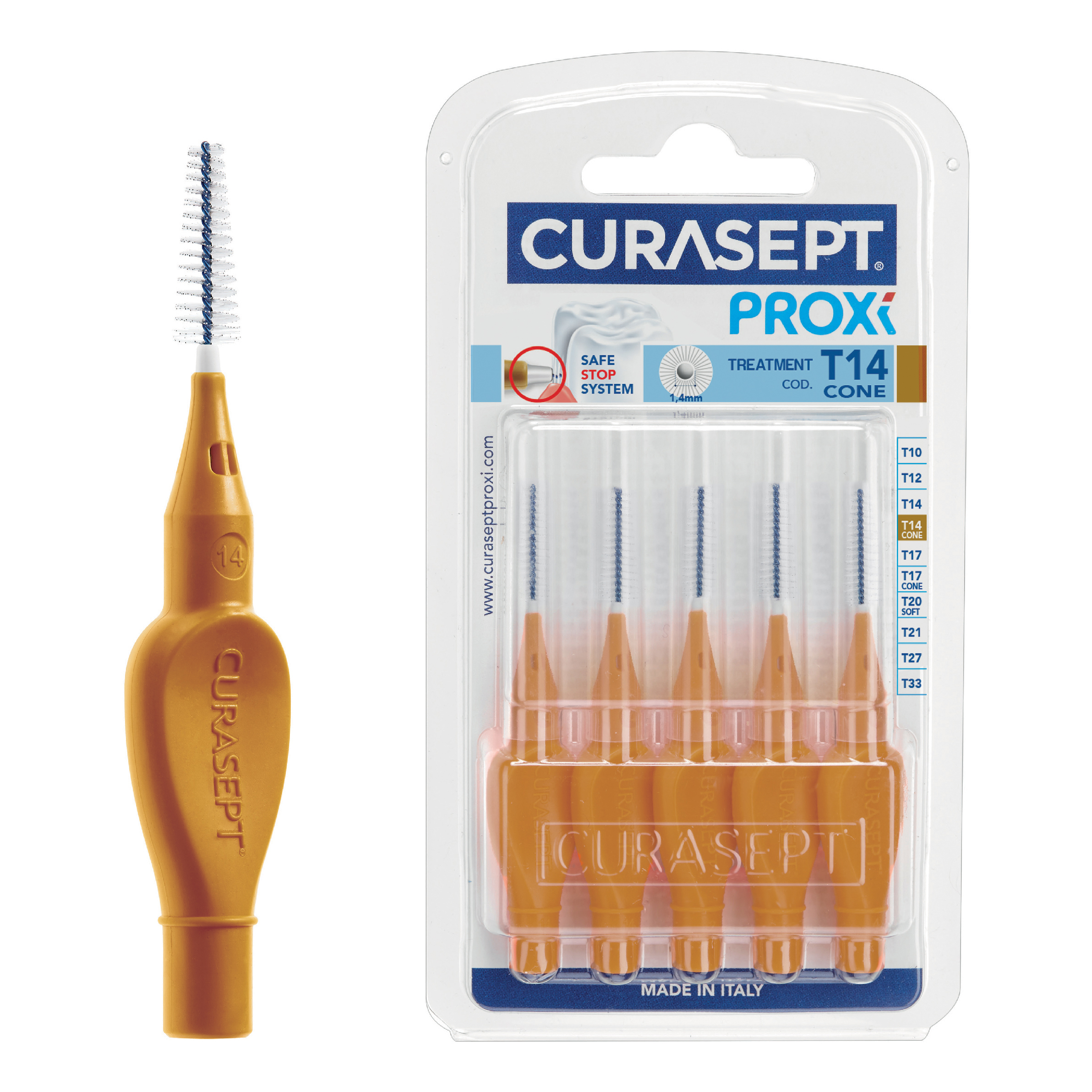 Curasept proxi t14 cone ocra/dark gold 1 pezzo