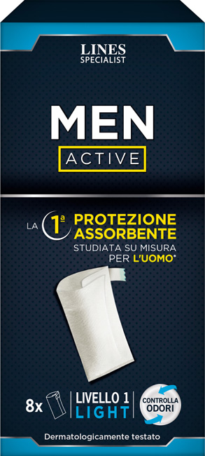 Pannolone per incontinenza lines specialist men active livello 1 8 pezzi