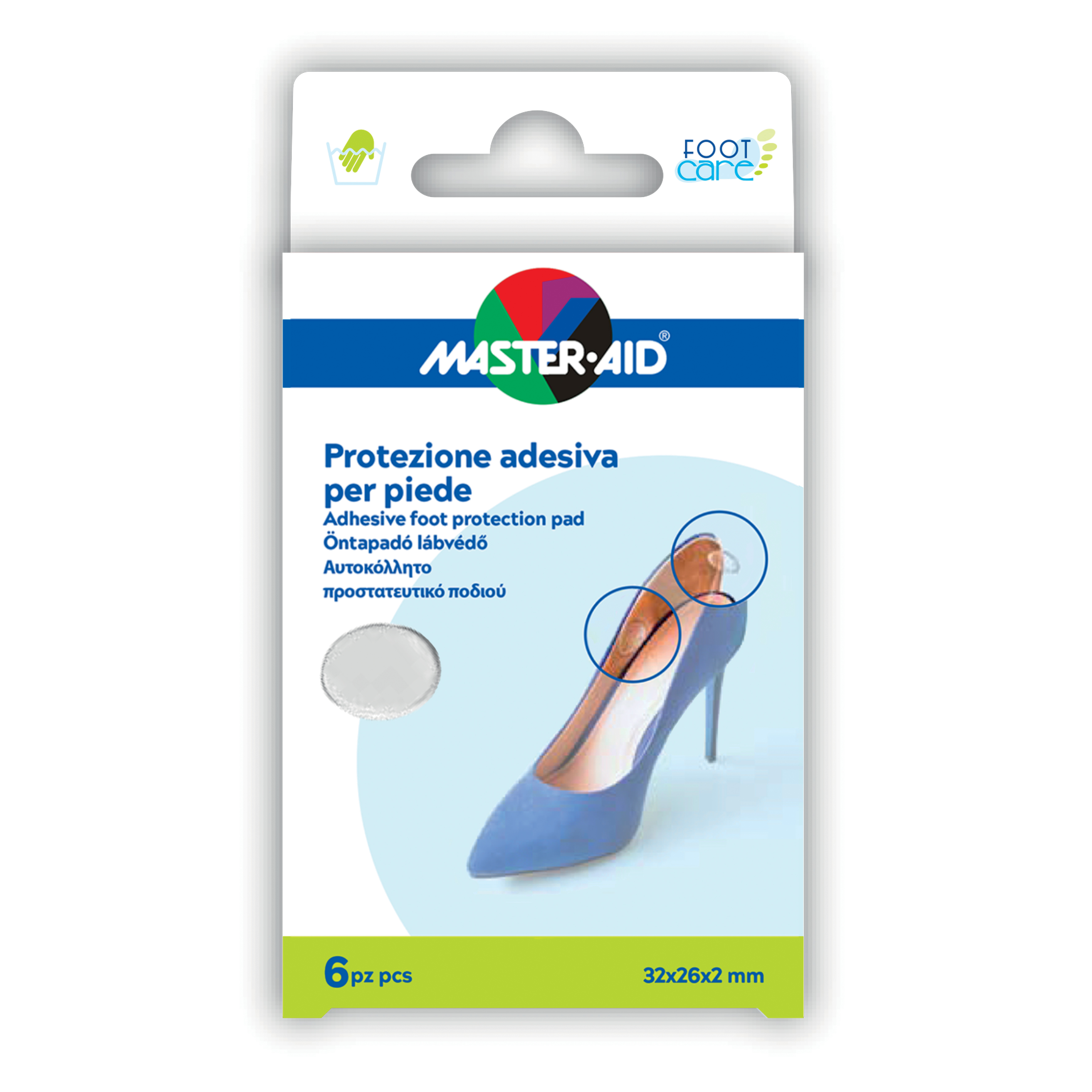 Master-aid foot care protezione gel adesiva 6 pezzi
