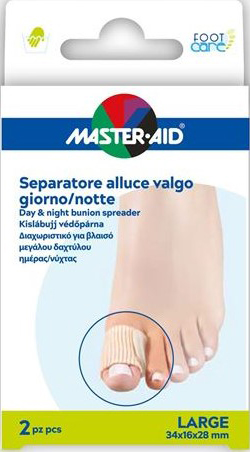 Master-aid foot care divaricatore alluce giorno/notte taglia l 2 pezzi