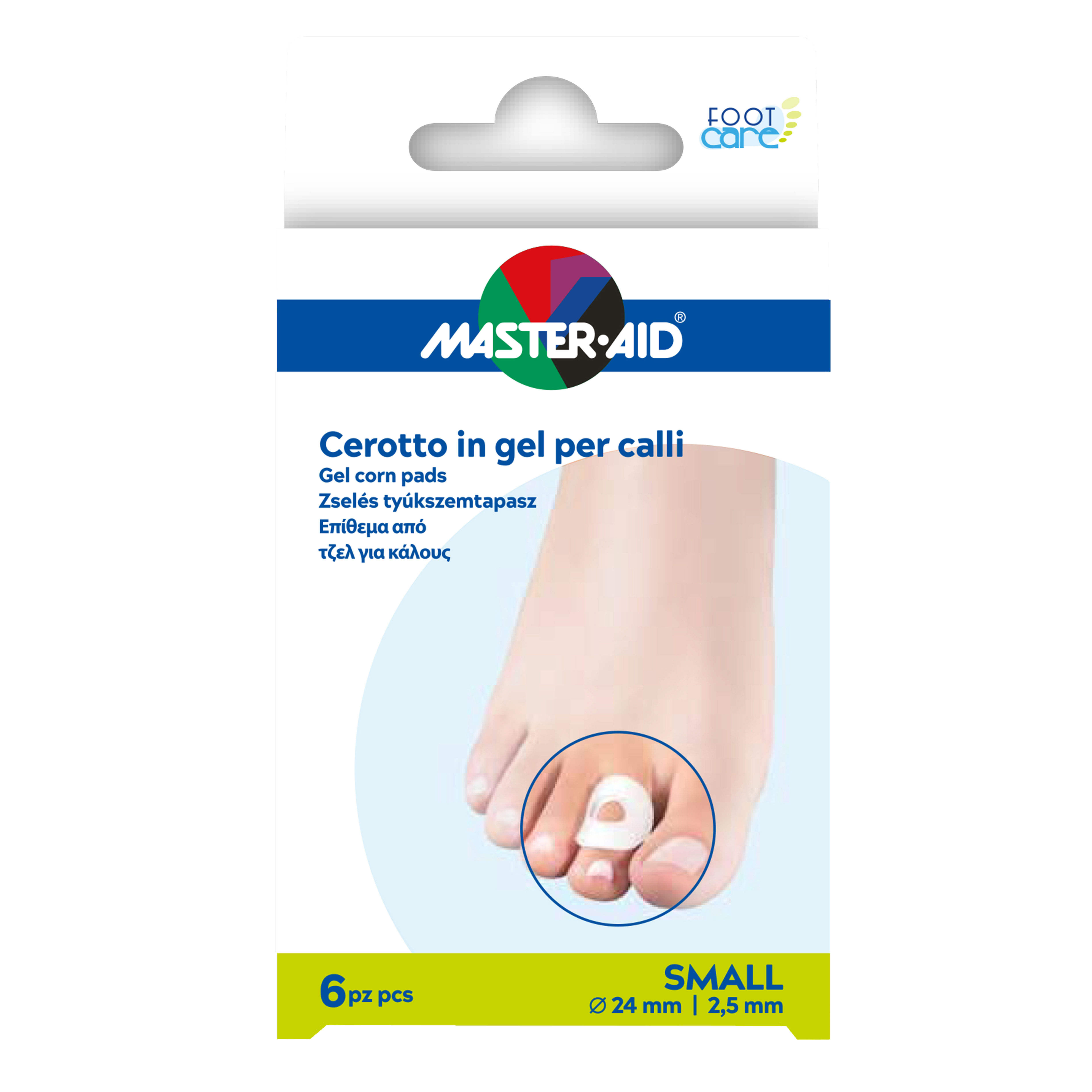 Master-aid foot care cerotto gel calli taglia s 6 pezzi