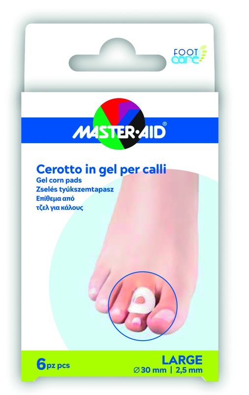 Master-aid foot care cerotto gel calli taglia l 6 pezzi