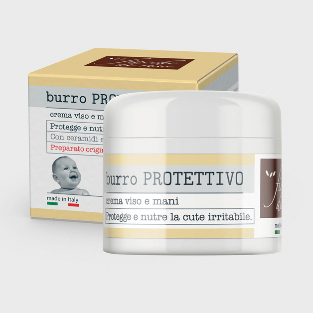 Burro protettivo viso mani fiocchi di riso