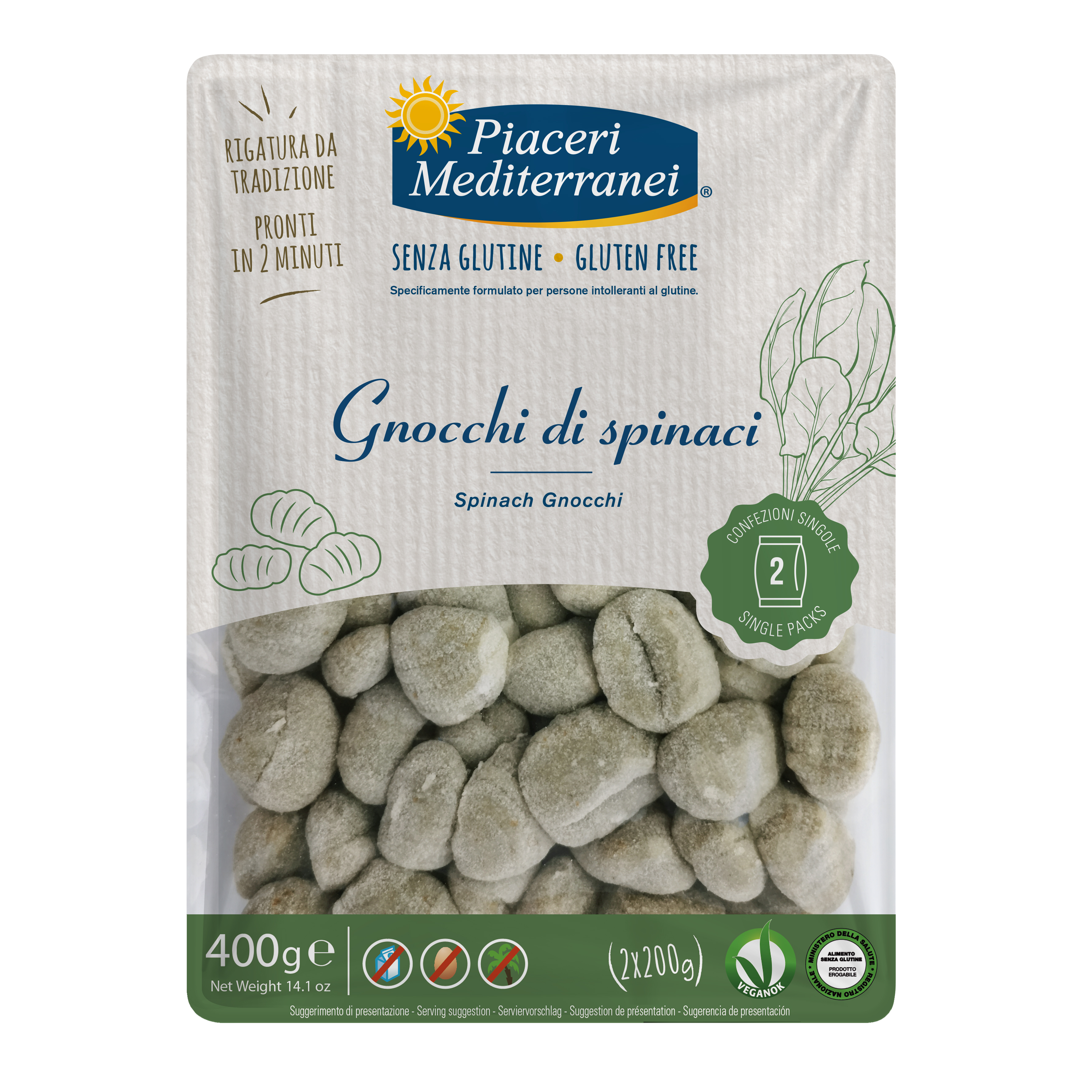 Piaceri med.gnocchi/spin.400g