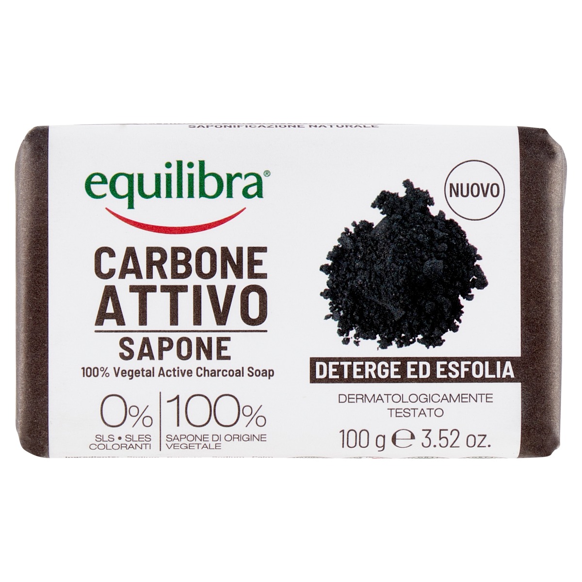 Carbone Attivo Sapone 100% Vegetale Viso E Corpo