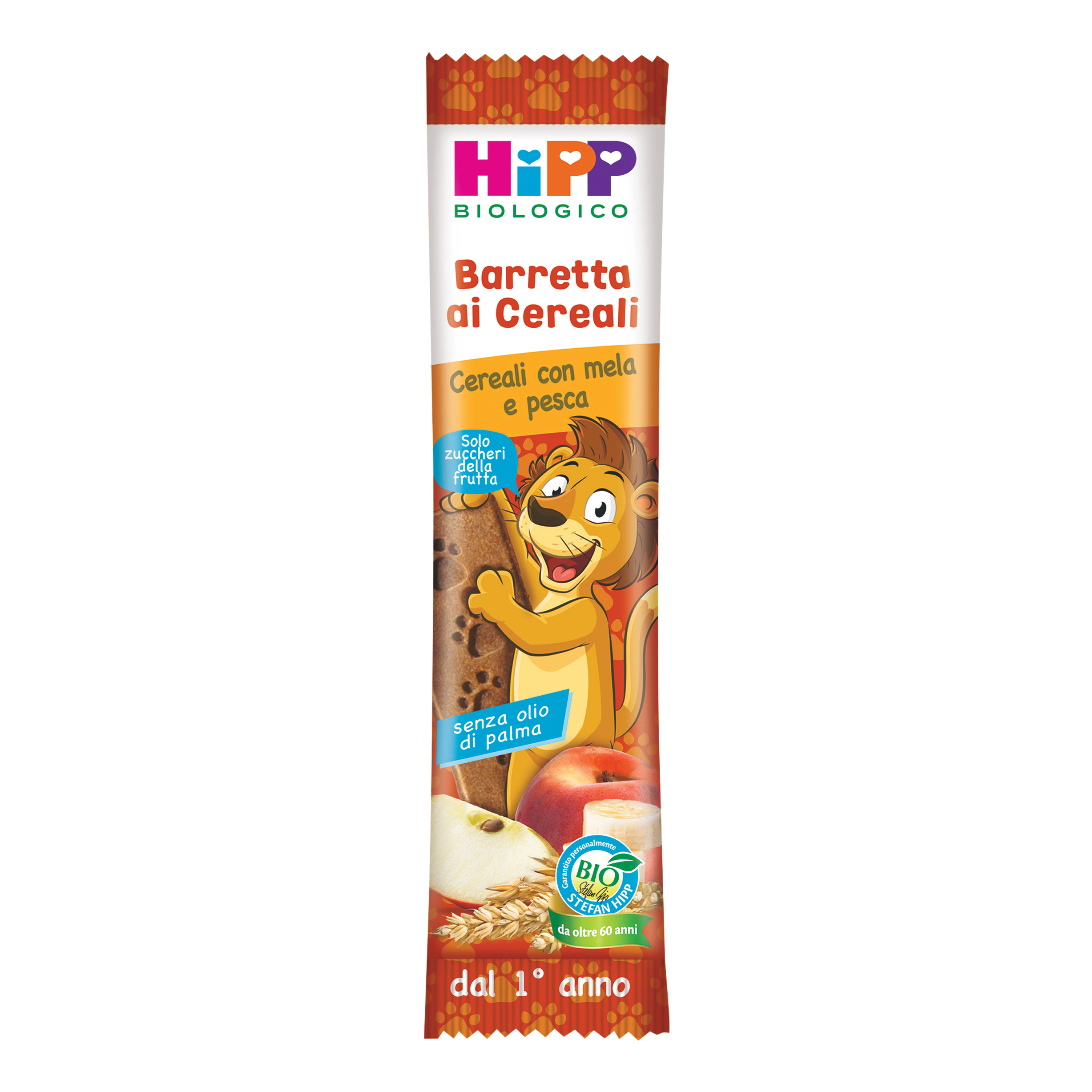 Hipp bio barretta ai cereali con mela/pesca 20 g