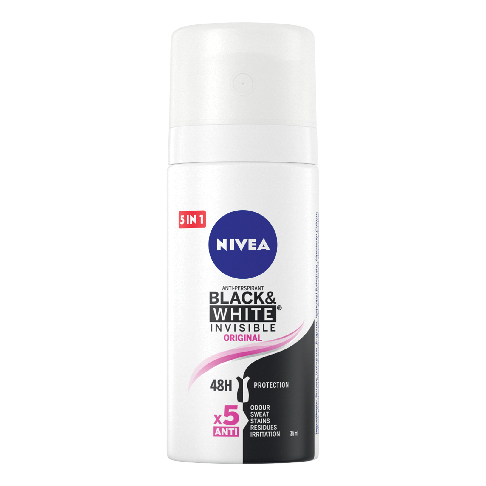 Nivea black&amp;white invisible original spray mini 35 ml