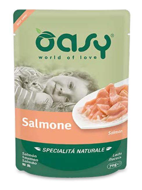 Oasy Gatto Specialita' Naturali In Busta Adulto Salmone 70 Gr