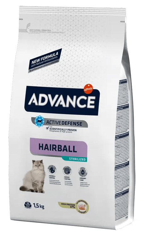 Advance Gatto Adulto Hairball Sterilizzato 1,5 Kg