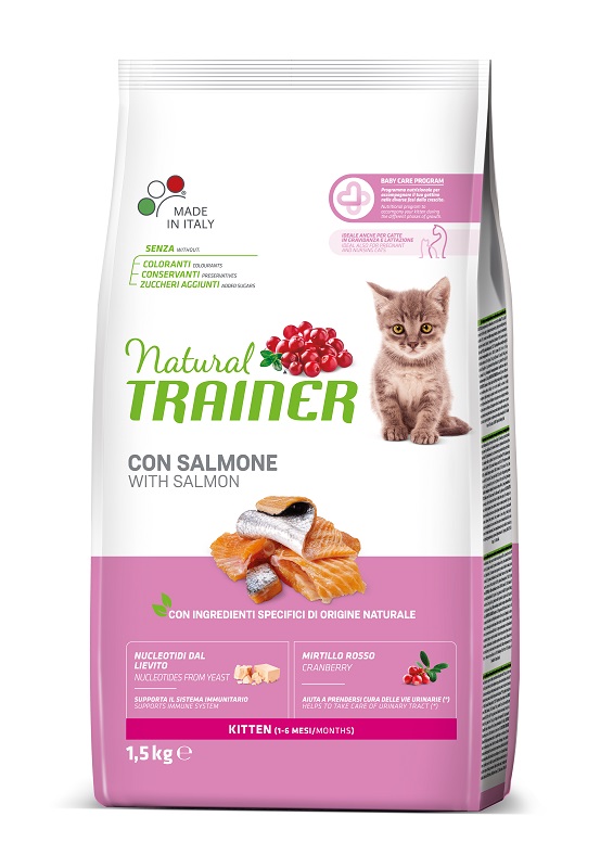 Trainer Gatto Natural Kitten Salmone 1,5 Kg