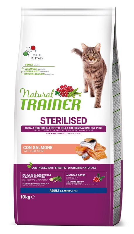 Trainer Gatto Natural Adulto Sterilizzato Salmone 10 Kg