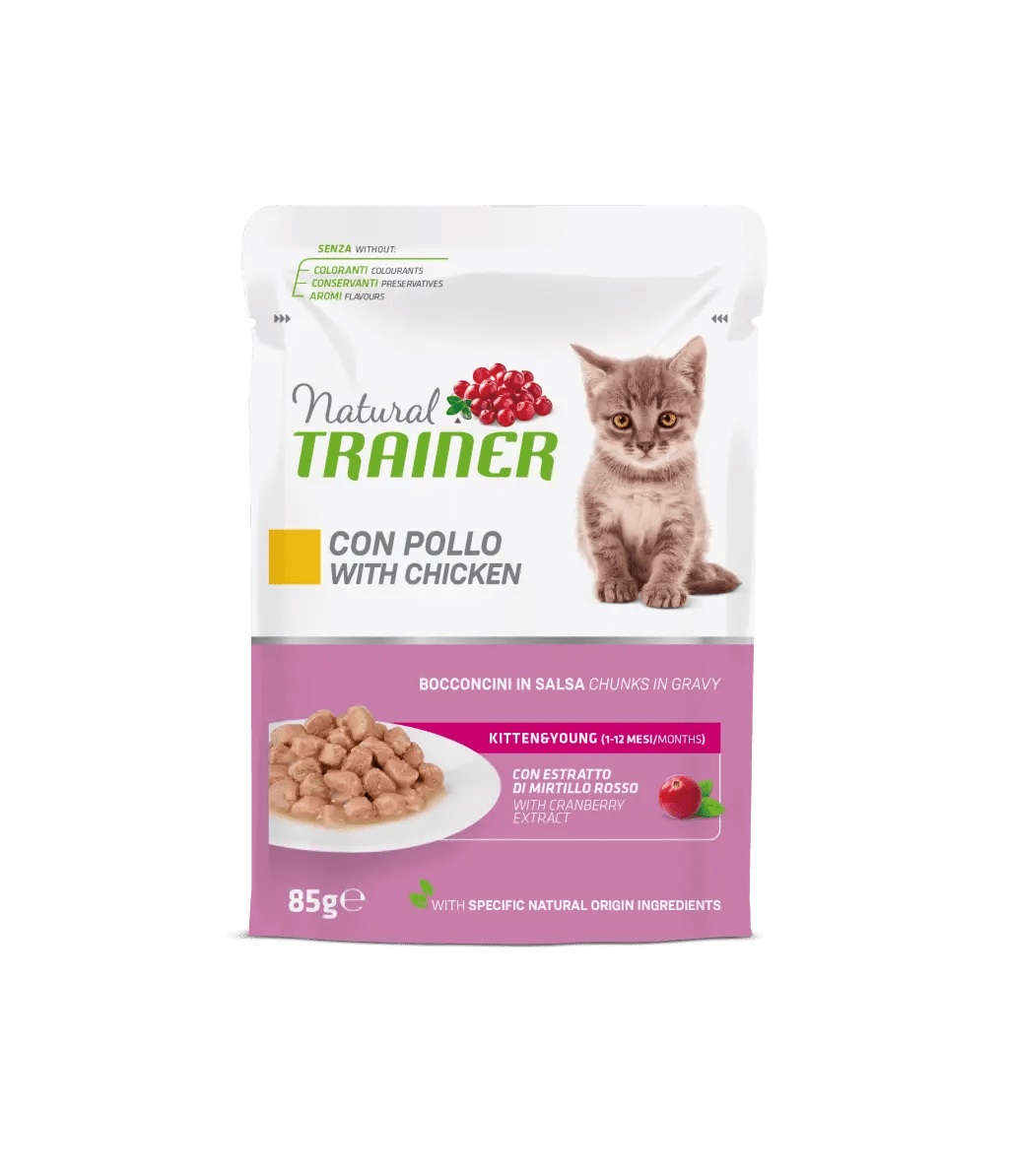 Trainer Gatto Natural Kitten&Young Pollo 85 Gr