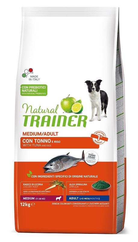 Natural Trainer Dog Medium Adult Pesce Riso 12 Kg