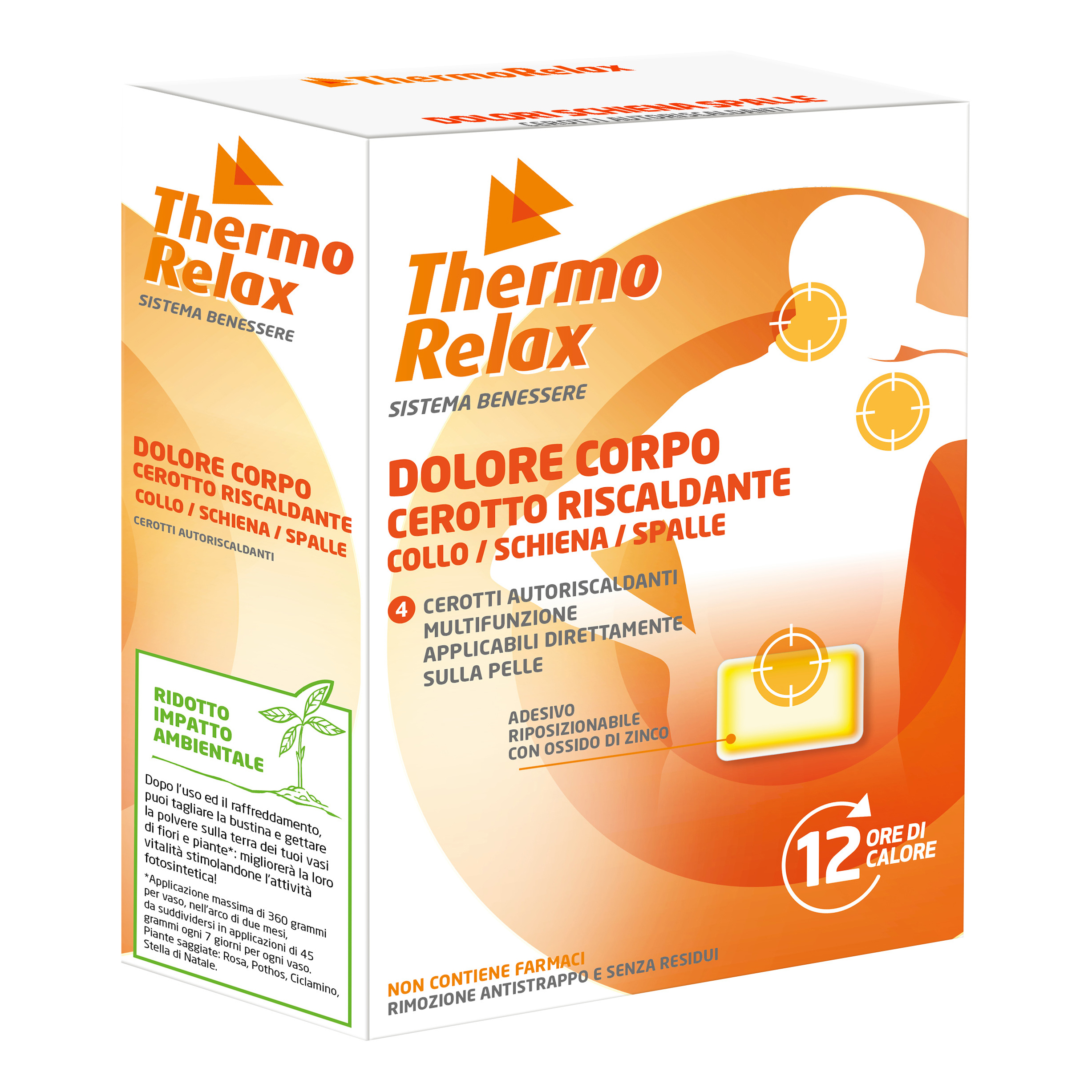 Thermorelax cerotto corpo autoriscaldante 4 pezzi