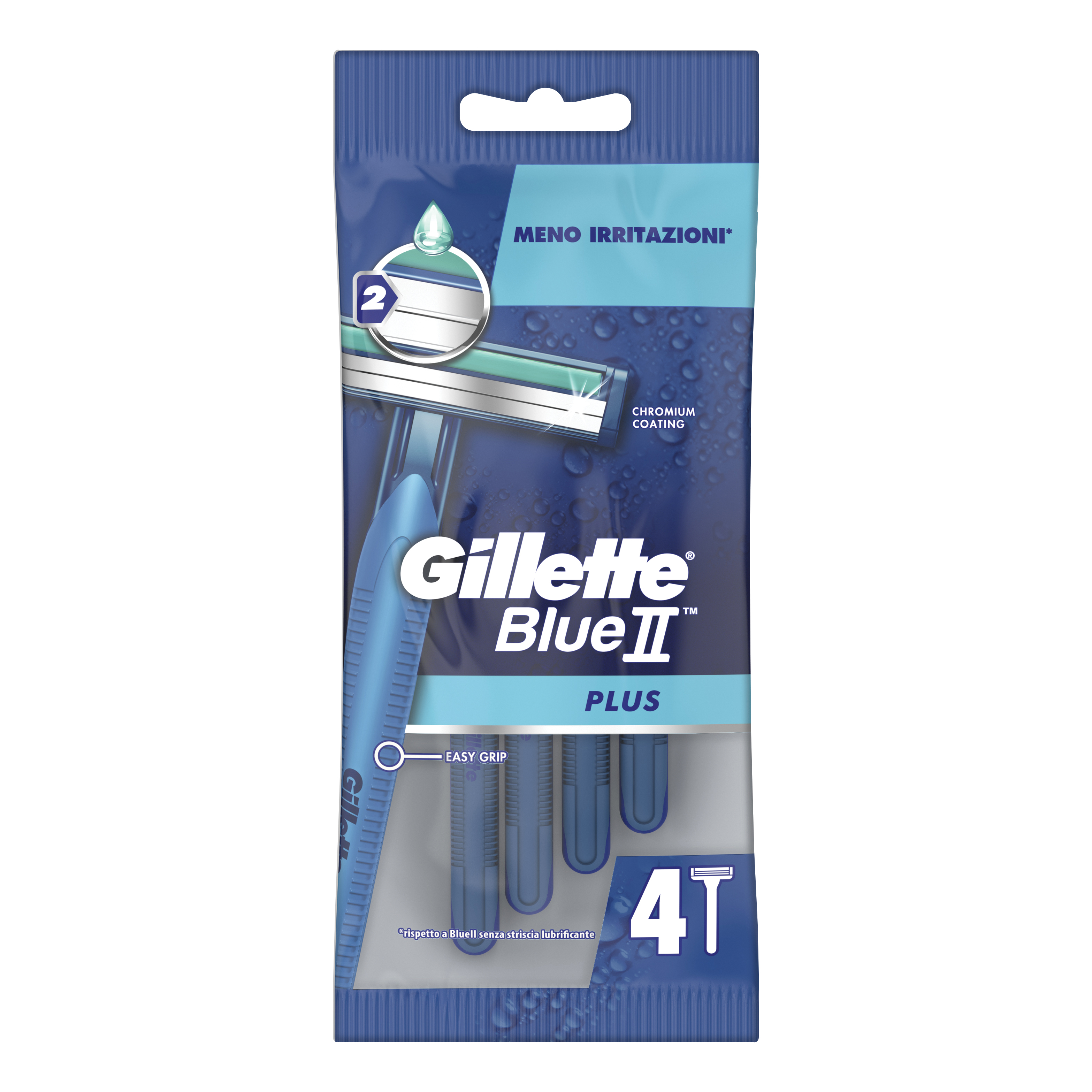 Gillette blue ii usa&amp;getta plus 4 pezzi