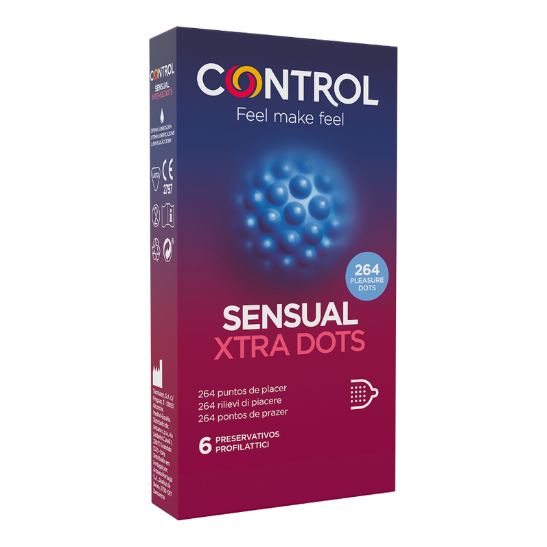 Control Sensual Dots &amp; Lines 6 Preservativi