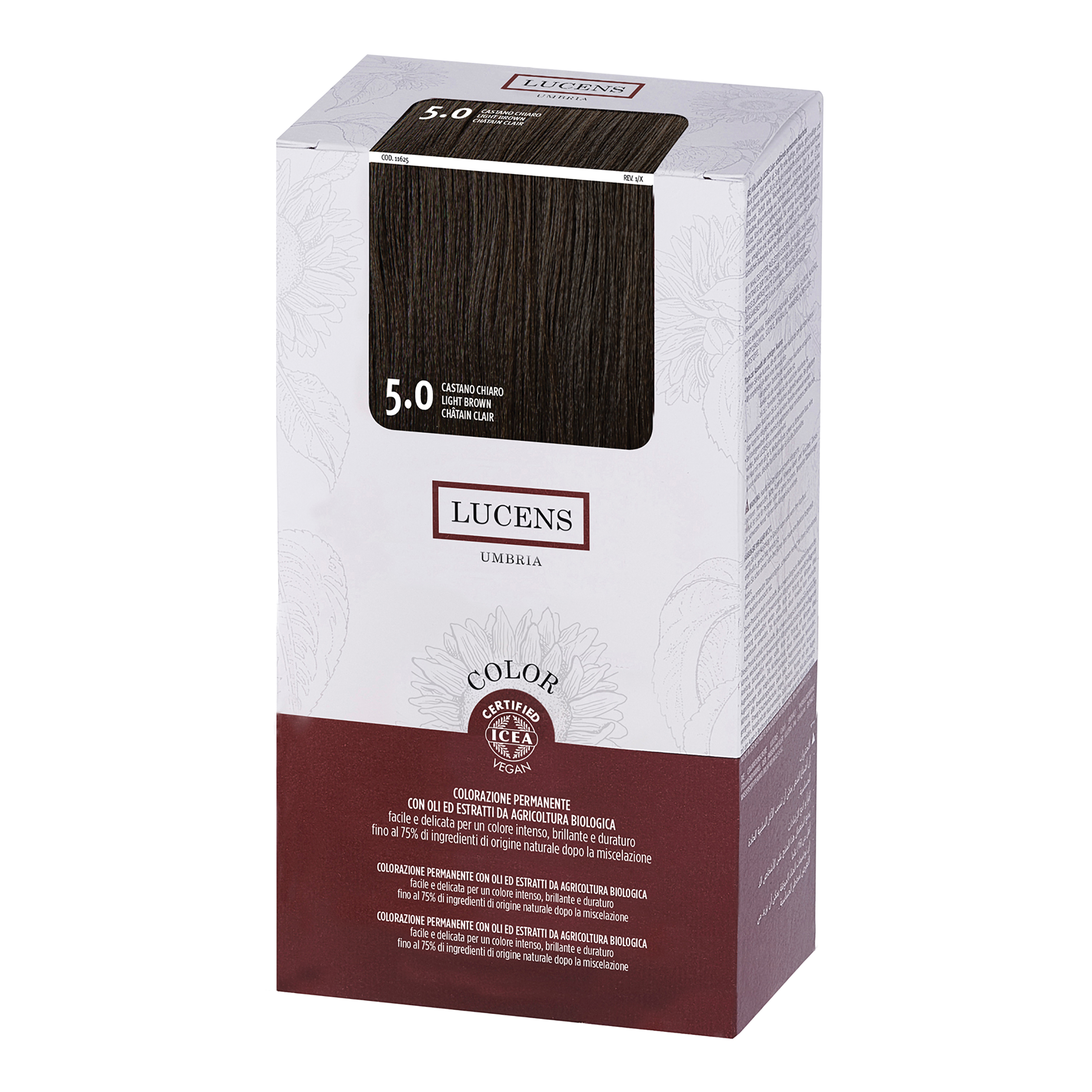 Lucens umbria tinta color lucens 5,00 castano chiaro 135 ml