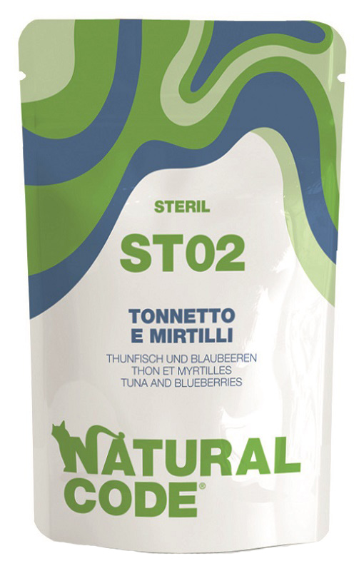 Natural Code Gatto Busta St02 Adulto Sterilizzato Tonnetto amp Mirt...