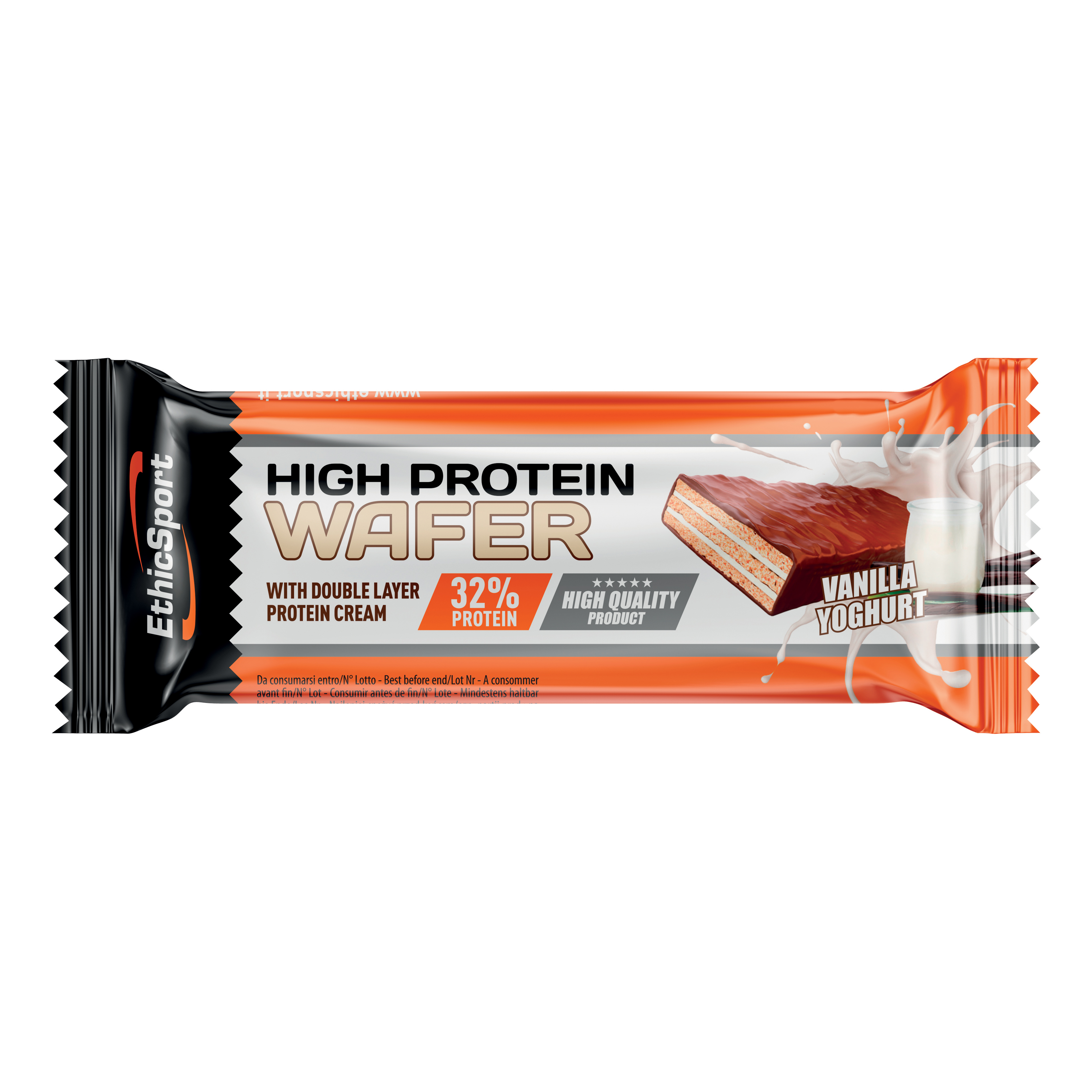 High protein wafer vanilla/yoghurt barretta proteica 35 g