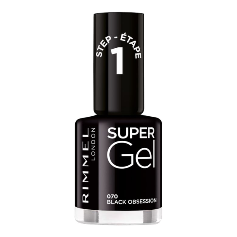 RIMMEL - Super Gel - Smalto Per Unghie N. 070 Black Obsession