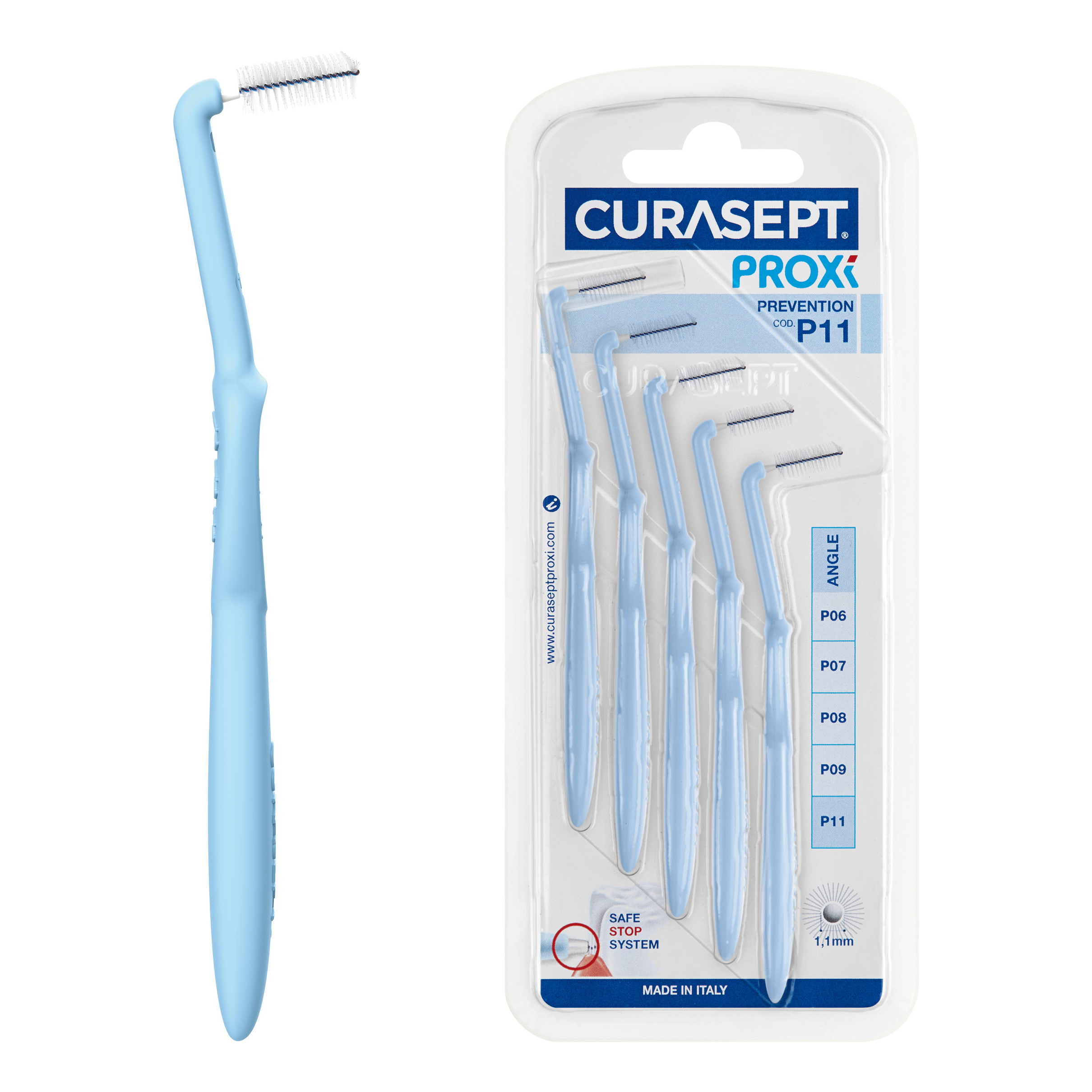 Curasept Proxi Angle Prevention P11 ISO 3 Scovolino Azzurro 5 Pezzi