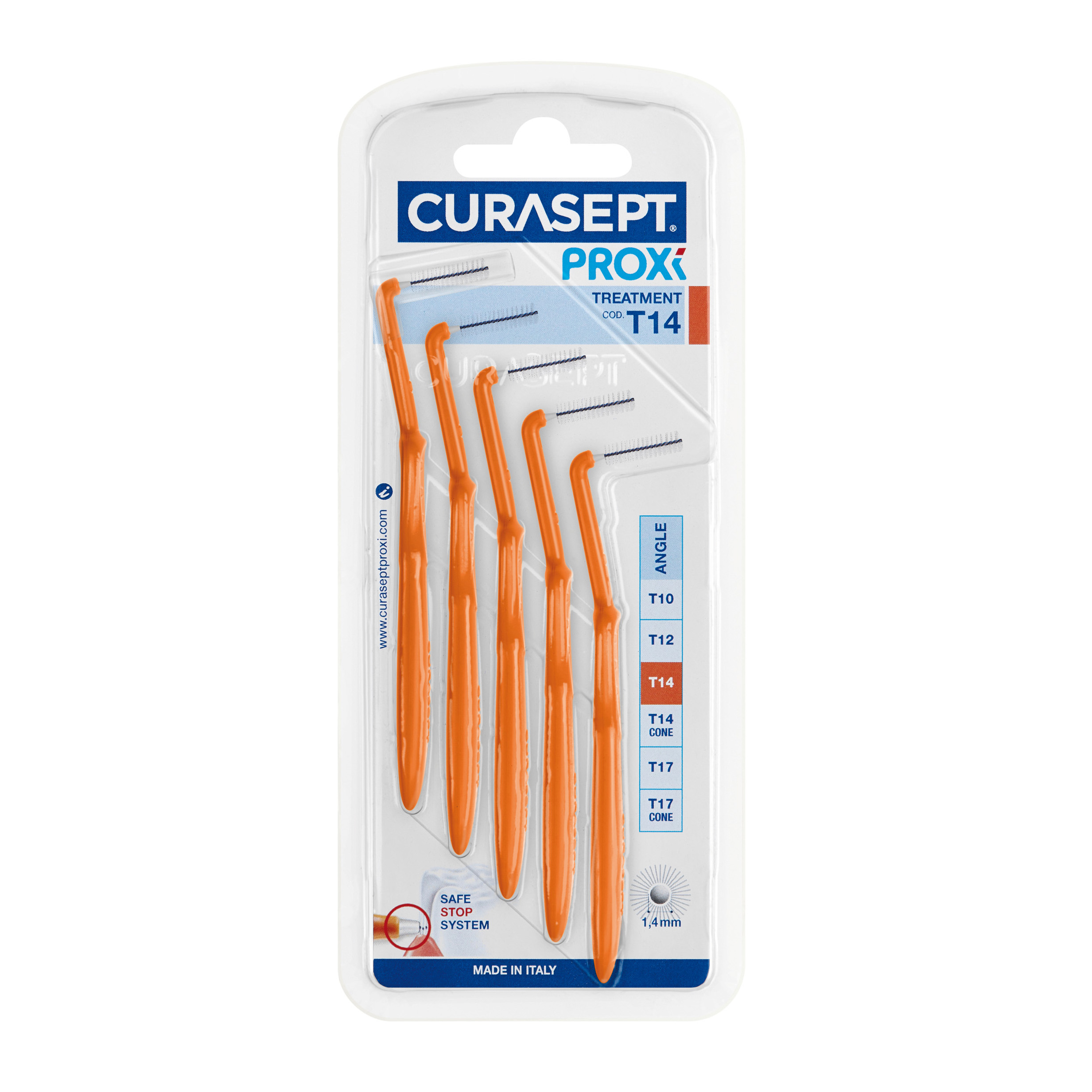 Curasept Proxi Angle Treatment T14 ISO 4 Scovolino Arancio 5 Pezzi