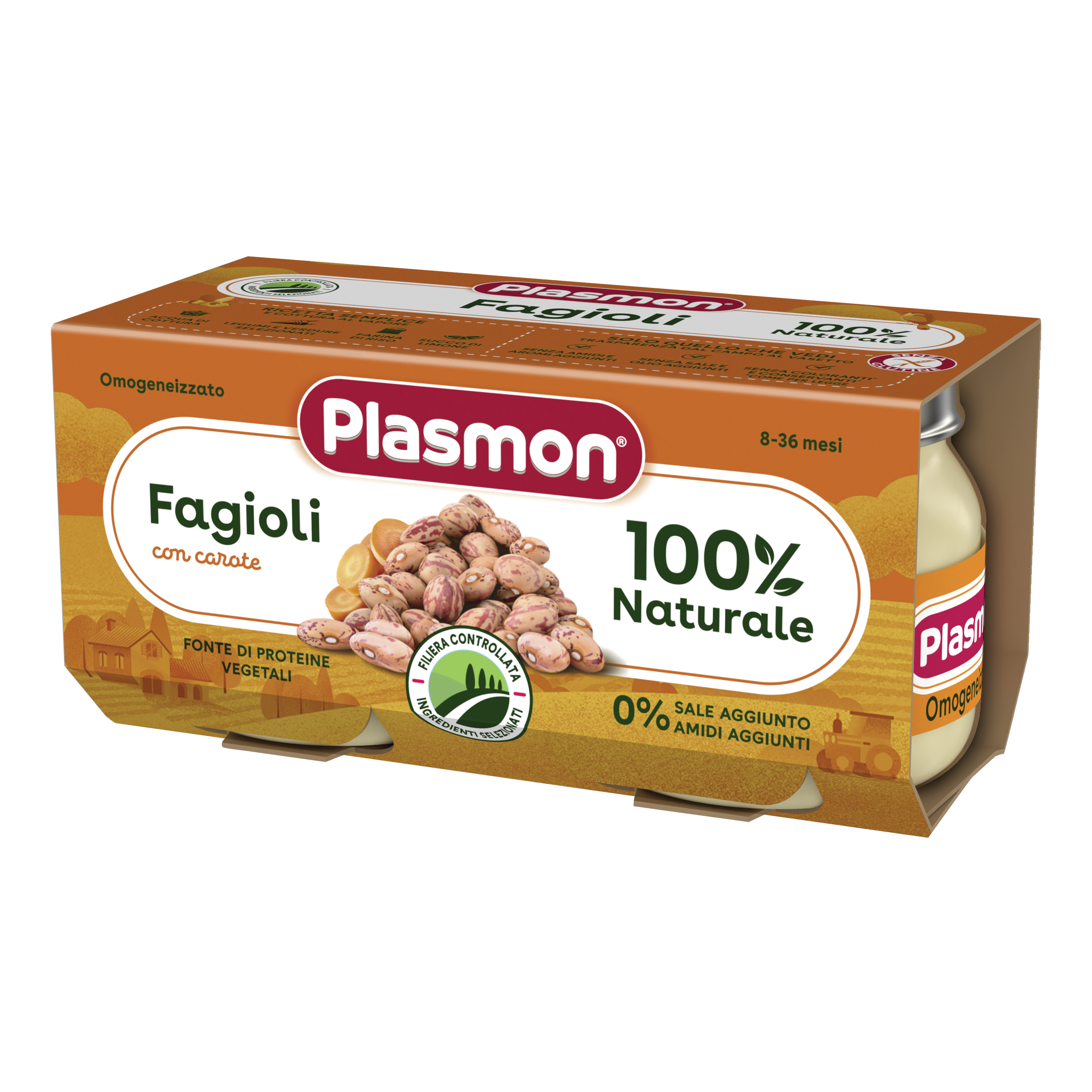 Omo pl.fagioli/carote 2x80g