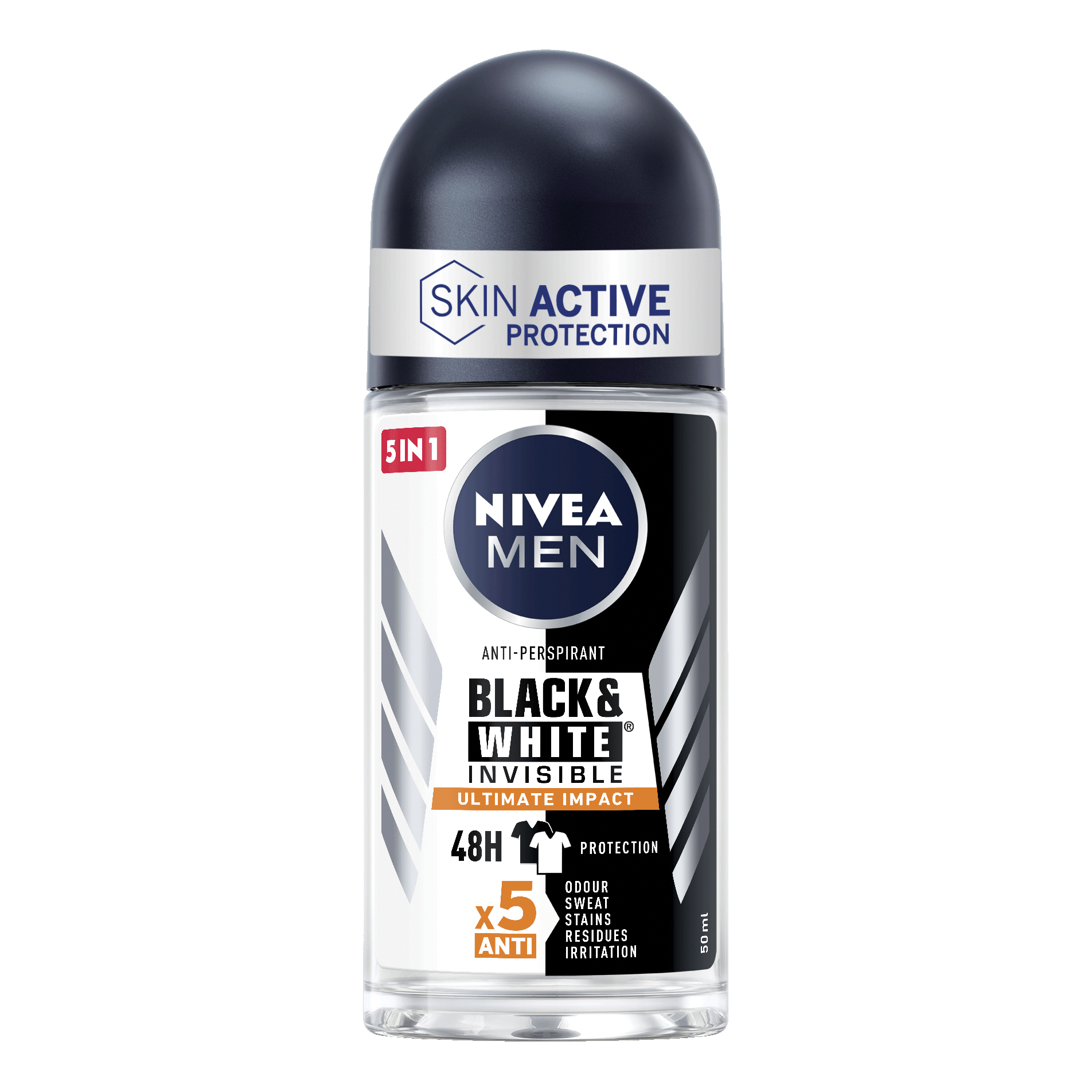 NIVEA - Men Black &amp; White Invisible Ultimate Impact deodorante roll on 50 ml