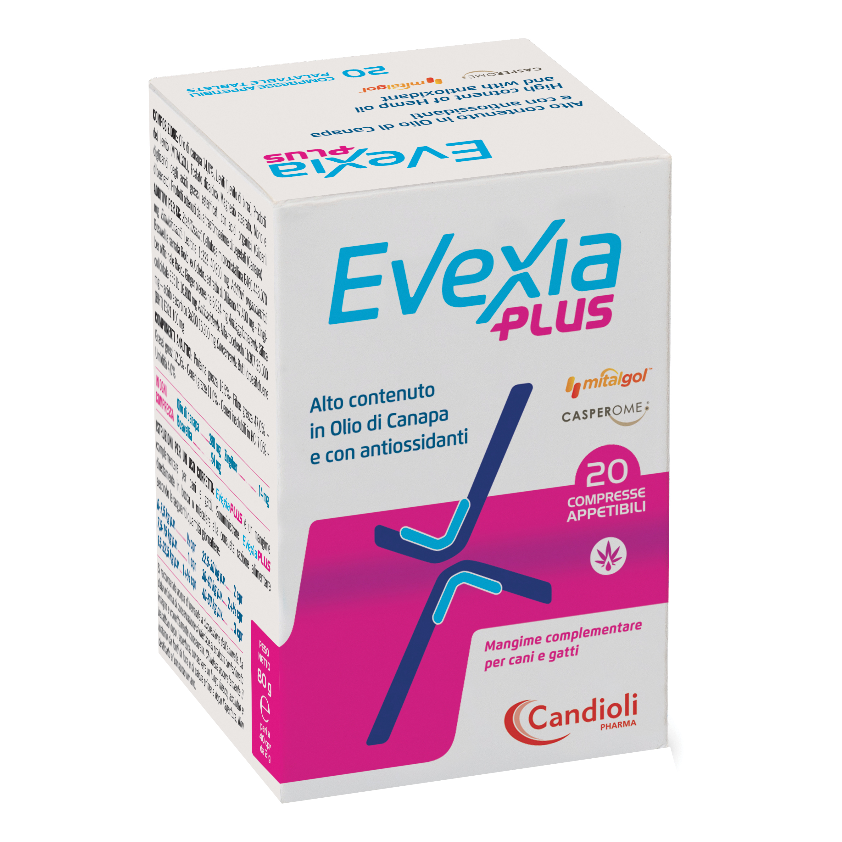 Evexia Plus 20 Compresse Alto Contenuto In Olio Di Canapa E Con Antiossidanti
