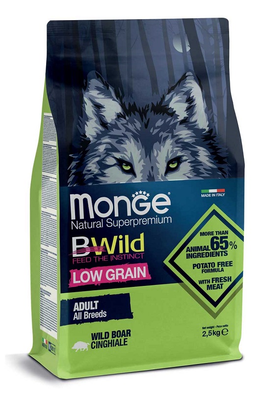 Monge Low Grain All Breeds Adult Cinghiale 2,5 Kg
